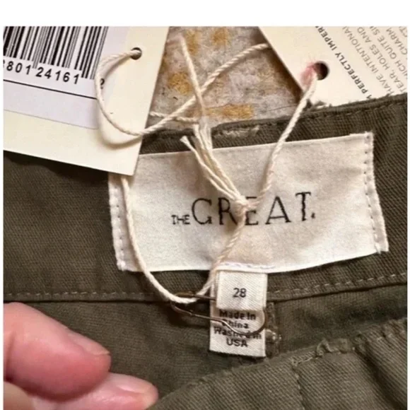 THE GREAT. The Vintage Army Short in Patchwork sz 28 NWT - Picture 9 of 11